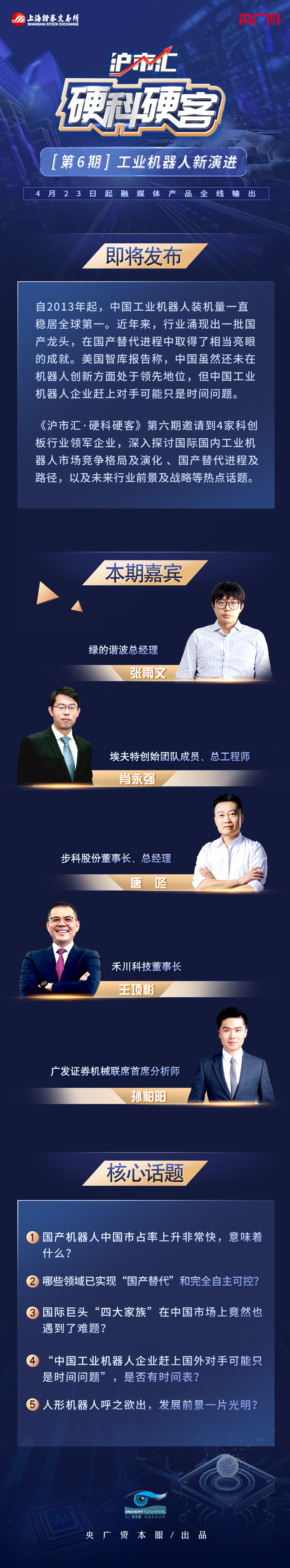 预告海报丨《硬科硬客》科创板工业机器人四大龙头齐聚奉上思想盛宴(图1)