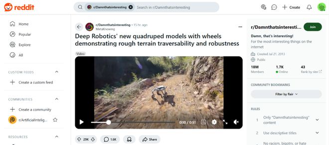 XYoutubeReddit全网刷爆这家杭州公司全地形越野机器人火了(图4)